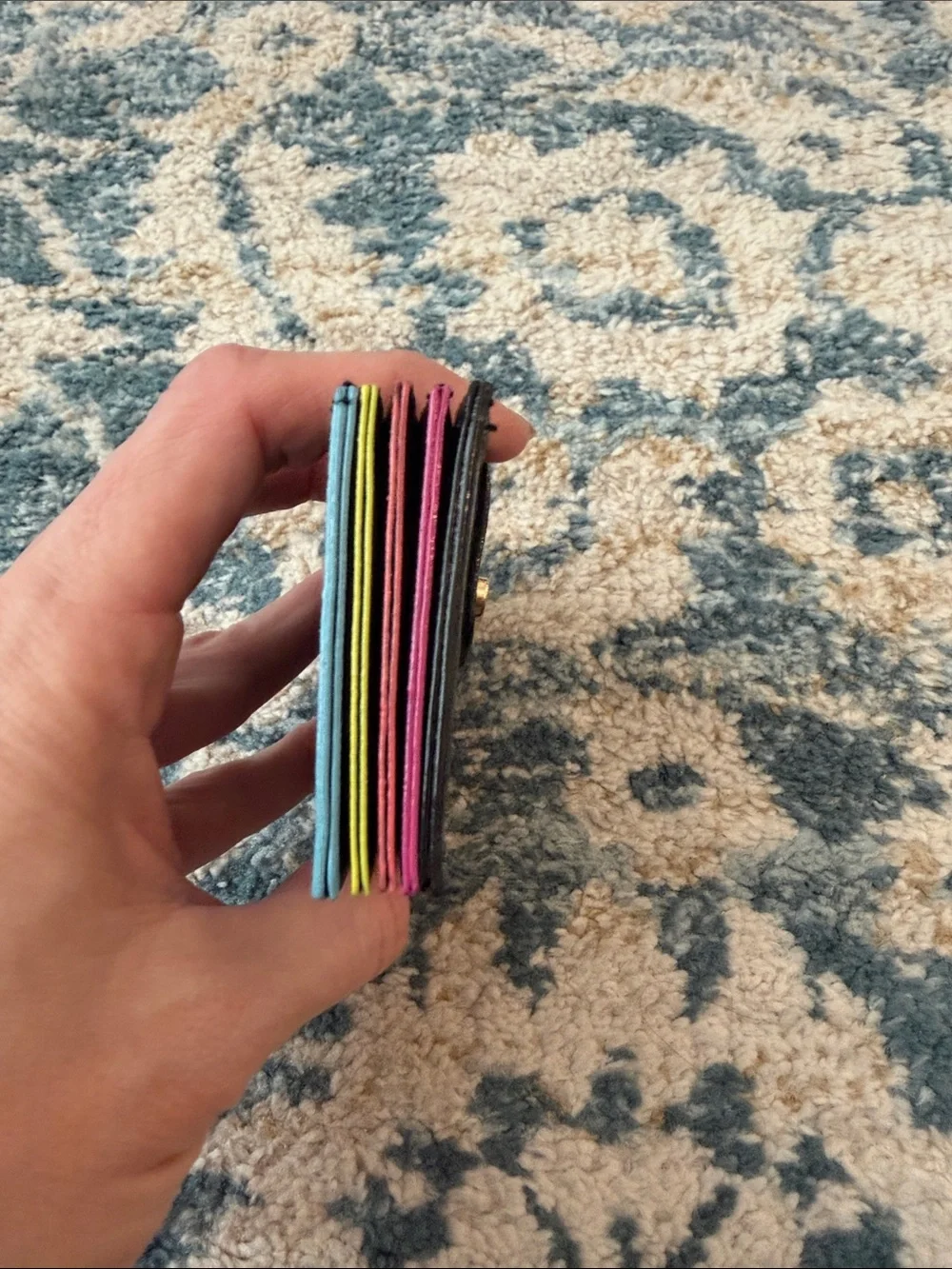 Victoria's Secret Black Card Holder with Multi-Color Edges - Picture 3 of 10